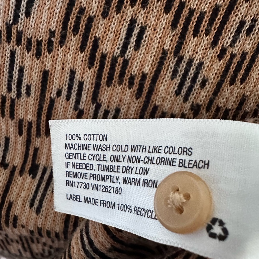 Merona 🎯 Target Cotton Button-Up Cardigan Sweater Leopard Animal Print XL EUC - Picture 7 of 11